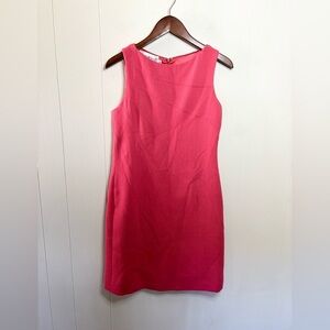 Tom and Linda Platt salmon pink sleeveless career sheath dress size 4